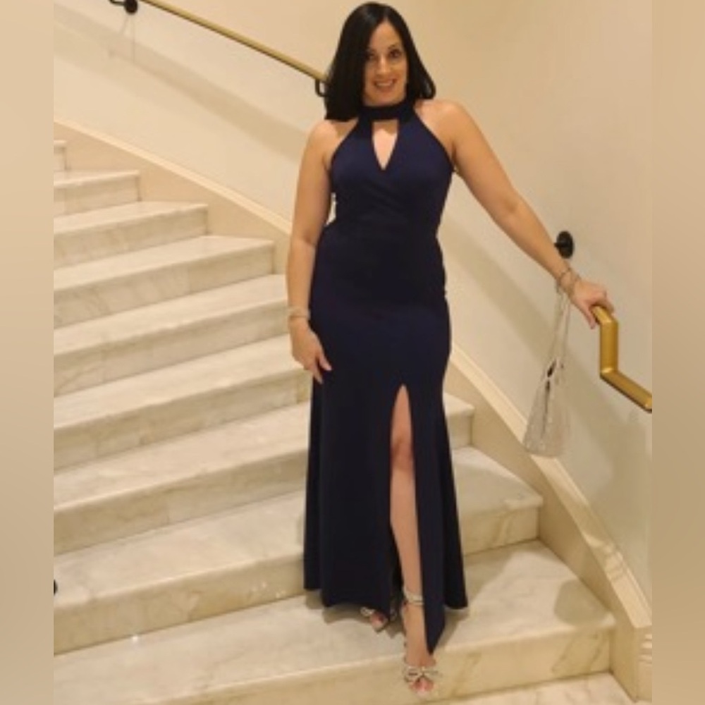 Elegant Navy Blue Women's Dress